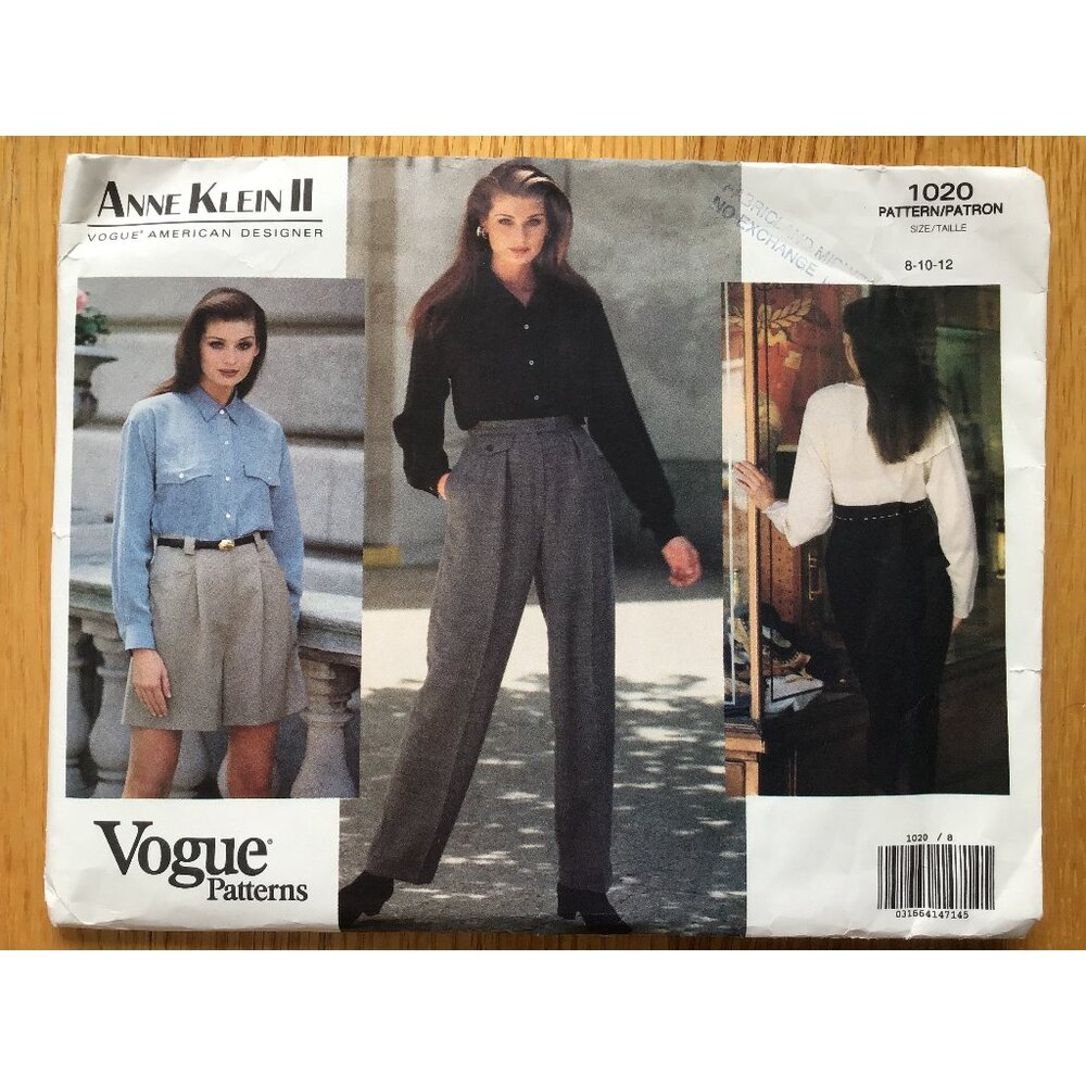 Misses Skirt Short Pant Pattern Anne Klein II Vogue American Designer 1020 UNCUT